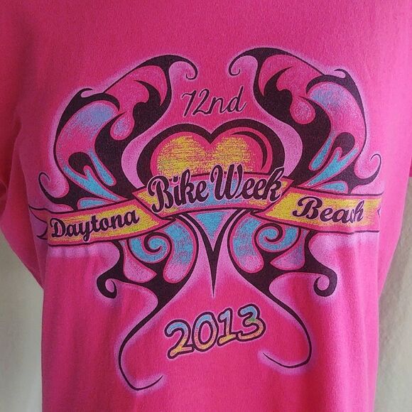 2013 Airbrushed 72th Annual Daytona Beach FL Bike Week Motorcycle Shirt … - Picture 2 of 8